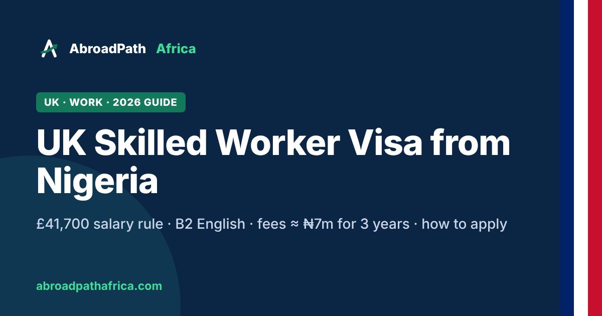UK Skilled Worker Visa from Nigeria: 2026 Requirements, Salary and Costs in Naira